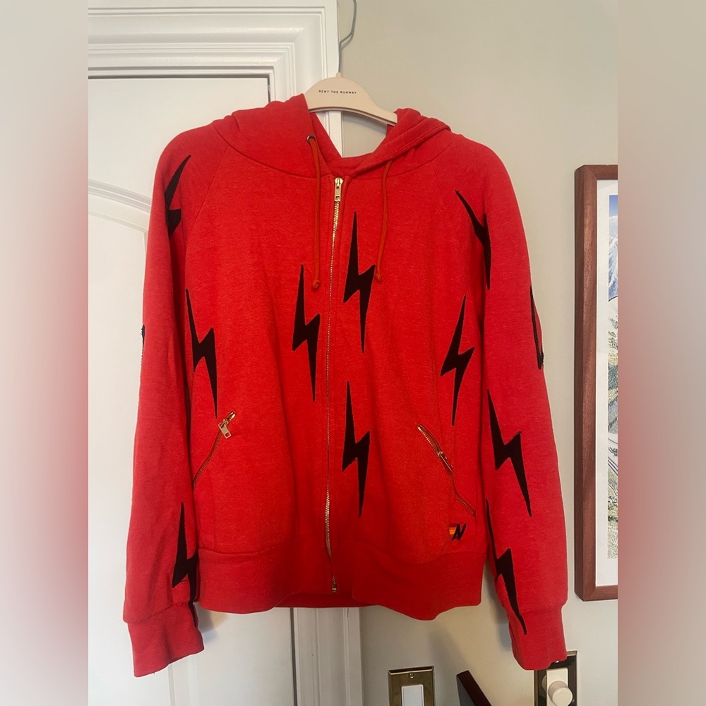 Aviator Nation jumpsuit bolt red/black
